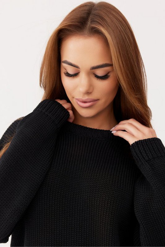 CHIARA sweater – 100% merinould – sort