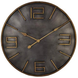 Wandklok brushed metal