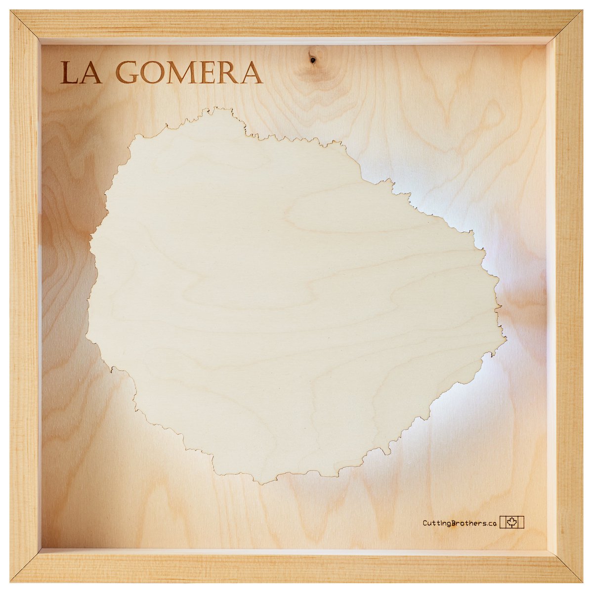 LA GOMERA - MAPA DE LUZ DE ISLA DE MADERA 3D (LED)