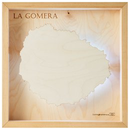 LA GOMERA - MAPA DE LUZ DE ISLA DE MADERA 3D (LED)