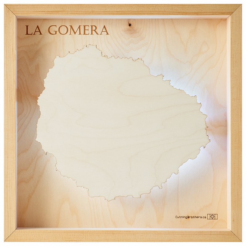 LA GOMERA - MAPA DE LUZ DE ISLA DE MADERA 3D (LED)