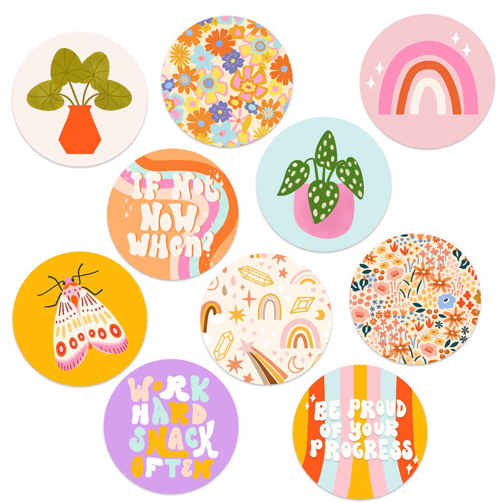 Ronde Aufkleber Set 2