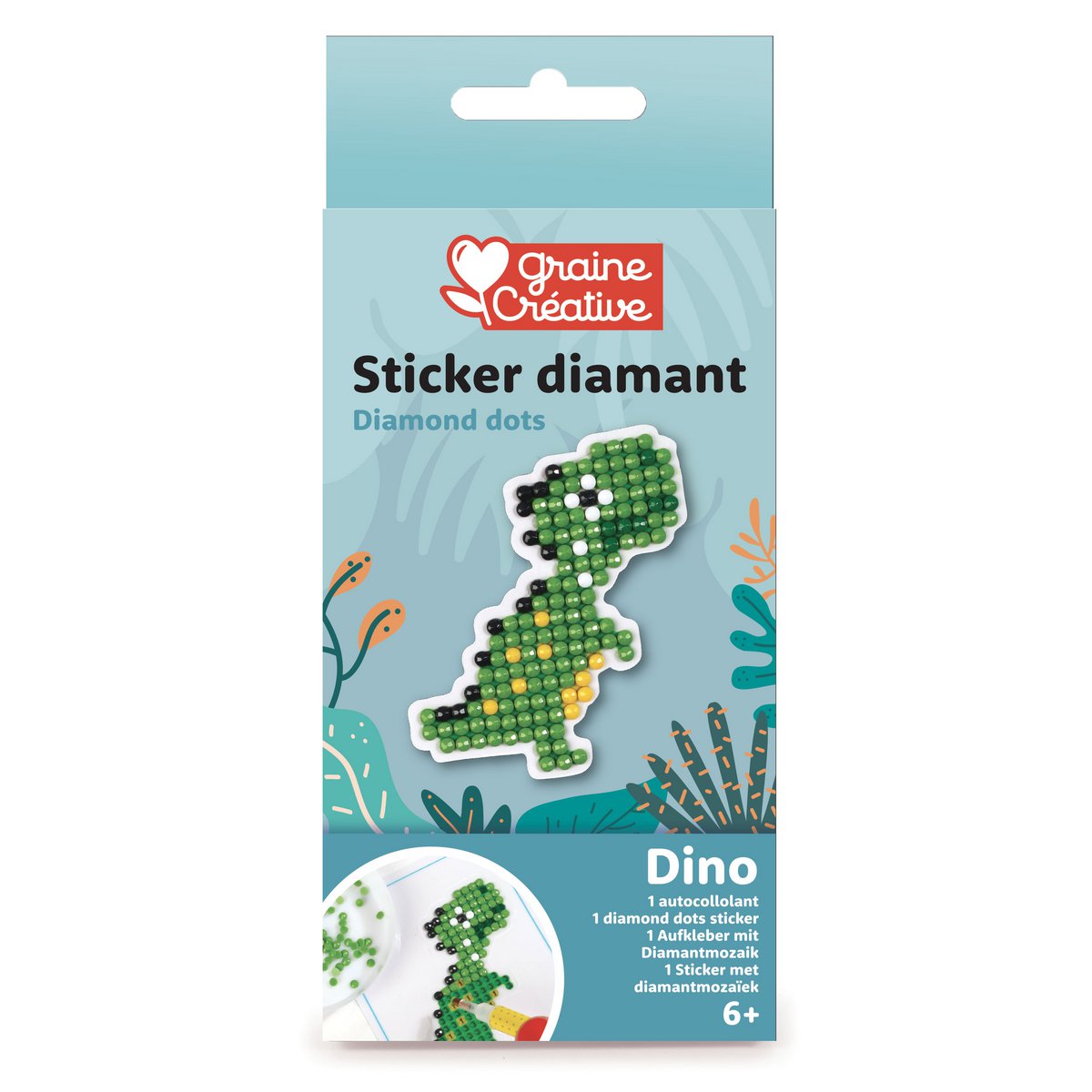 KIT DIAMOND MOSAIC- STICKER DINO