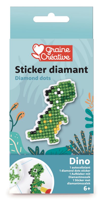 KIT DIAMOND MOSAIC- STICKER DINO