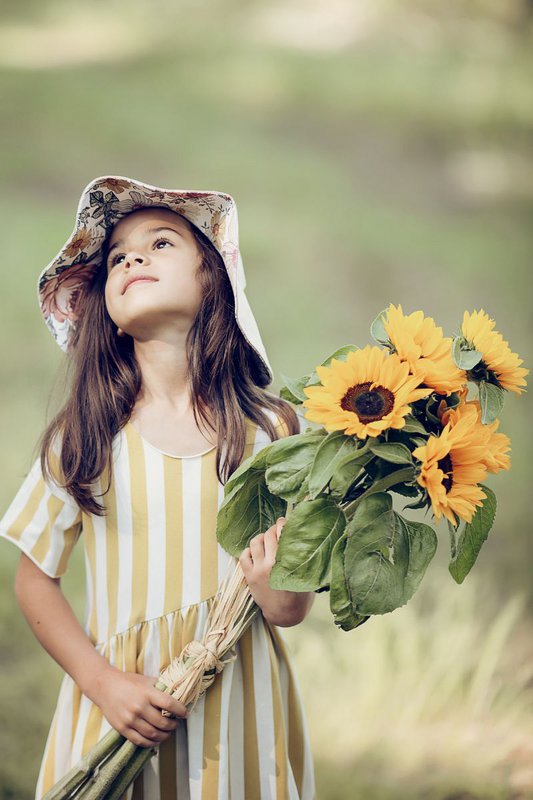 AVA summer hat for girls - beige