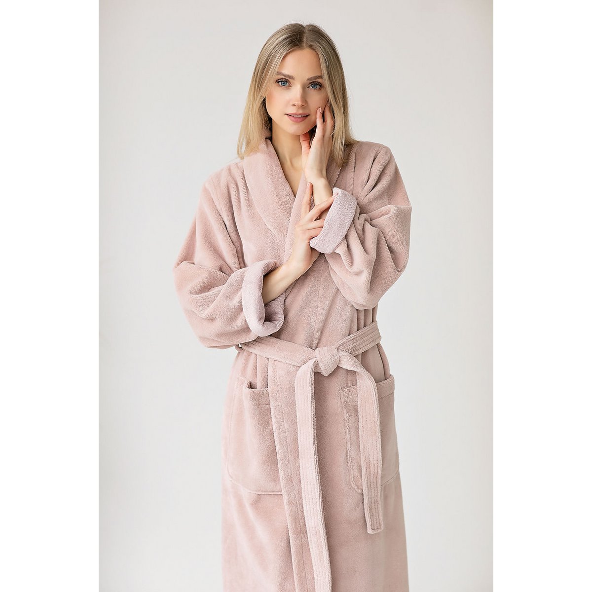 Teddy Bathrobe Misty Pink