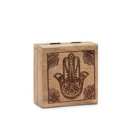Wholesale Wooden Boxes and Trays with Buddha & Hamsa Design
