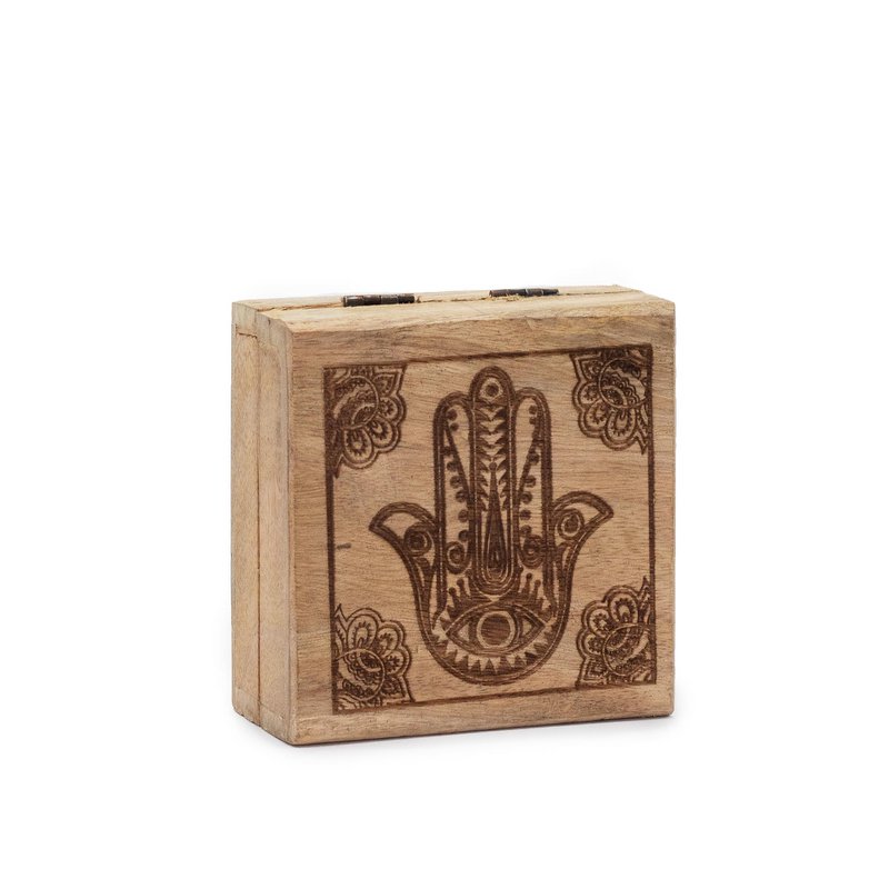 Wholesale Wooden Boxes and Trays with Buddha & Hamsa Design