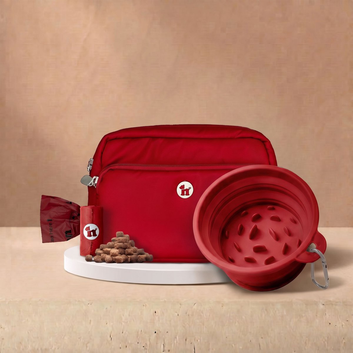 Bag and Bowl Ruby Red