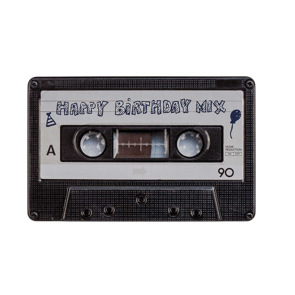 Metal storage box, Music cassette,