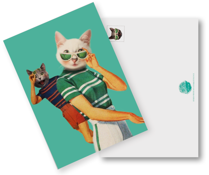 Postal Gatos Gatos "Gente Gato"