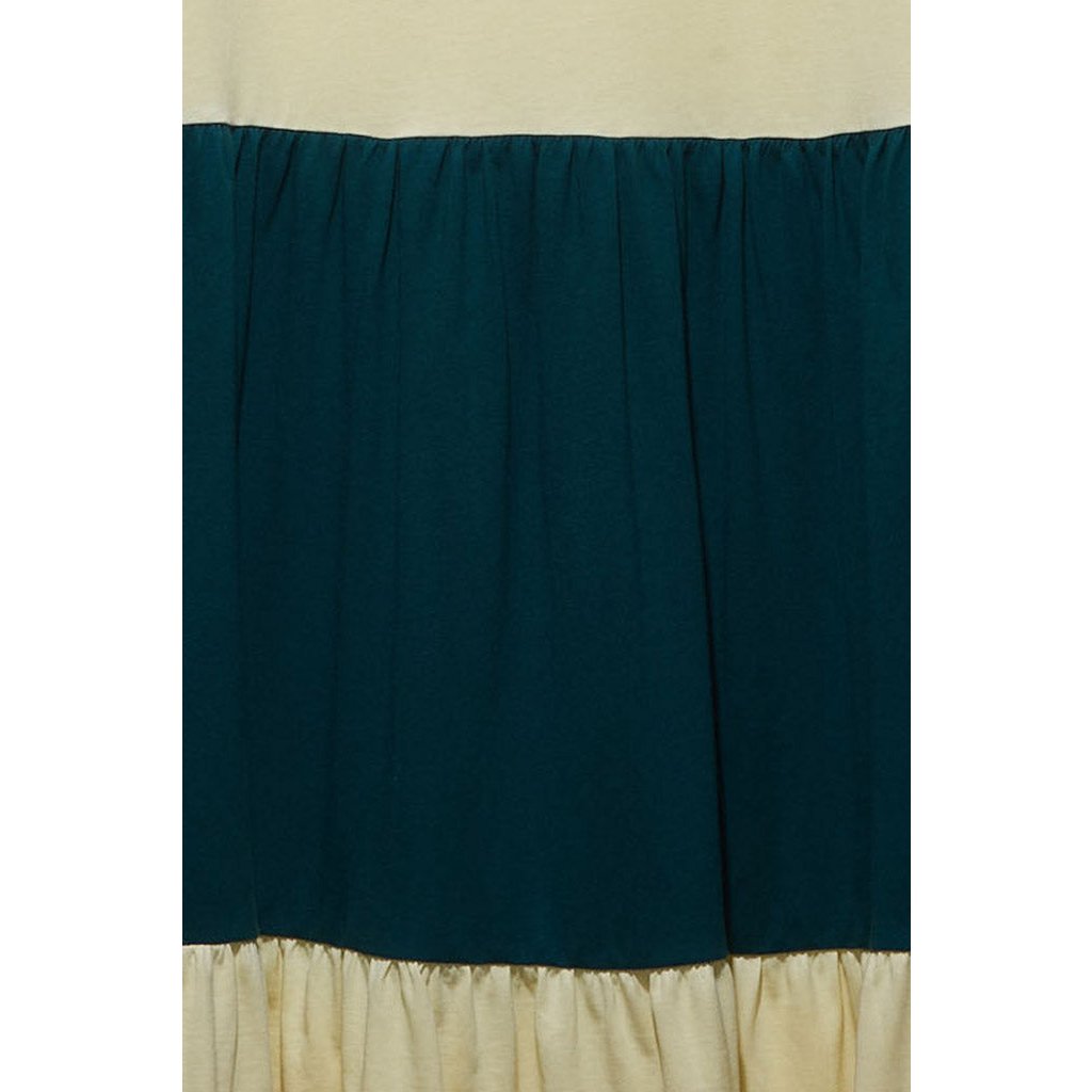 Tilda Kleid in hellgelb und petrol farben für Frauen