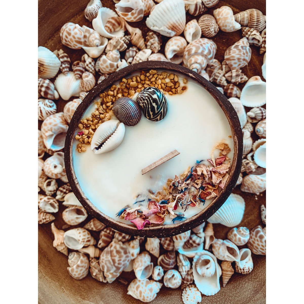 Surf Coconut coconut shell candle
