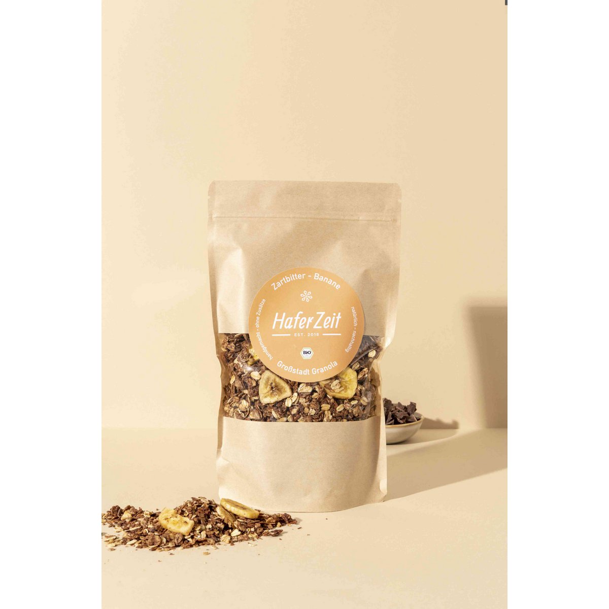Banana scura con granola biologica