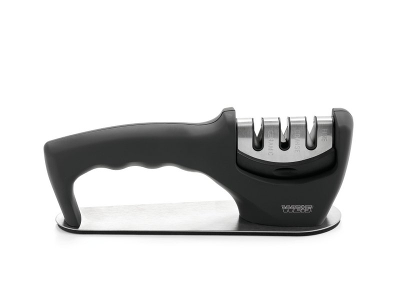 3-way knife sharpener for steel & ceramic knives