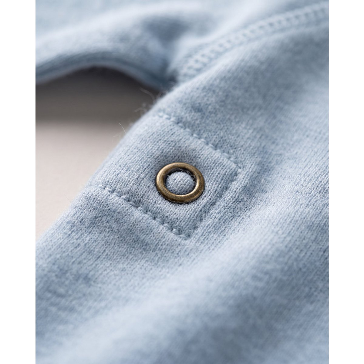 Wollen Overslagromper lange mouw – Merinowol - Blue Fog