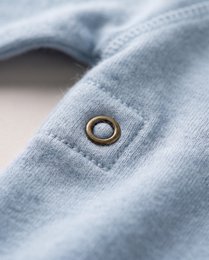 Wollen Overslagromper lange mouw – Merinowol - Blue Fog