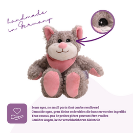 Cojín térmico, bolsa de agua caliente natural como peluche cálido para gatos, gran relleno de mijo ecológico y hierbas saludables