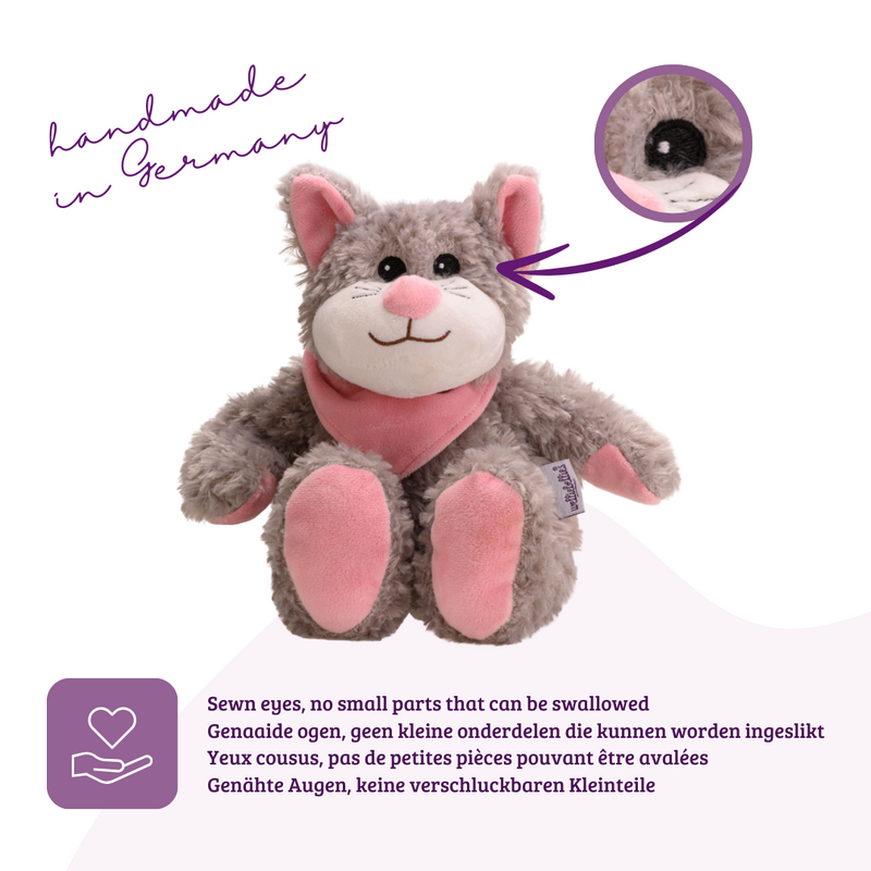 Cojín térmico, bolsa de agua caliente natural como peluche cálido para gatos, gran relleno de mijo ecológico y hierbas saludables