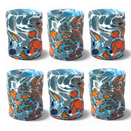 Bicchieri Tiepolo in vetro di Murano, realizzati nell'isola di Murano, soffiati e lavorati a mano da maestri Vetrai - SPECIAL EDITION - 450 ml.