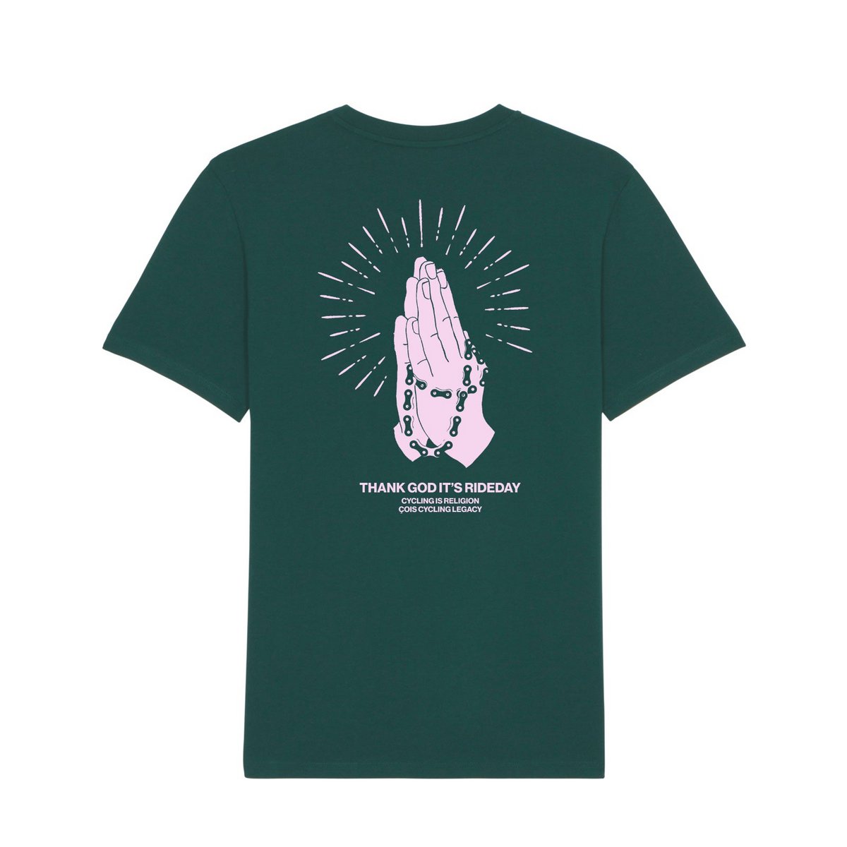 Le cyclisme est une religion T-shirt cycliste unisexe (vert)
