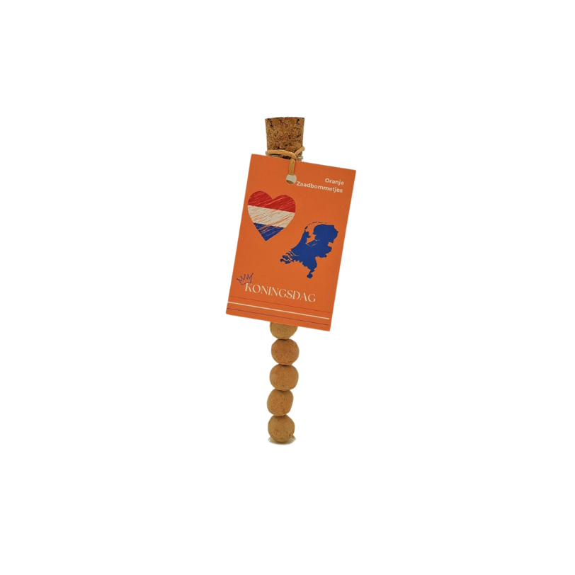 10 Oranje Zaadbommetjes in Reageerbuisje - Koningsdag