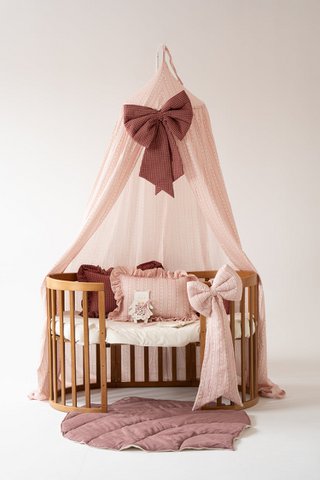 Nursery muslin canopy with ruffle "Vintage style"