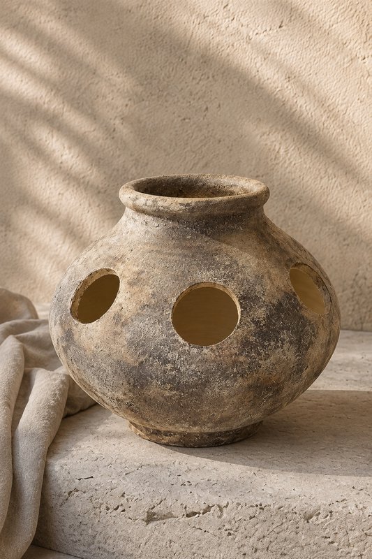 Die Orbis – dekorative Terrakotta-Vase