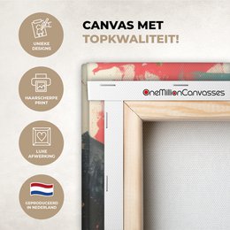 Canvas schilderij - Wanddecoratie Graffiti - Rozen - Handen - Street art - Muurdecoratie woonkamer - Slaapkamer decoratie - Kamer accessoires - Schilderijen op canvas