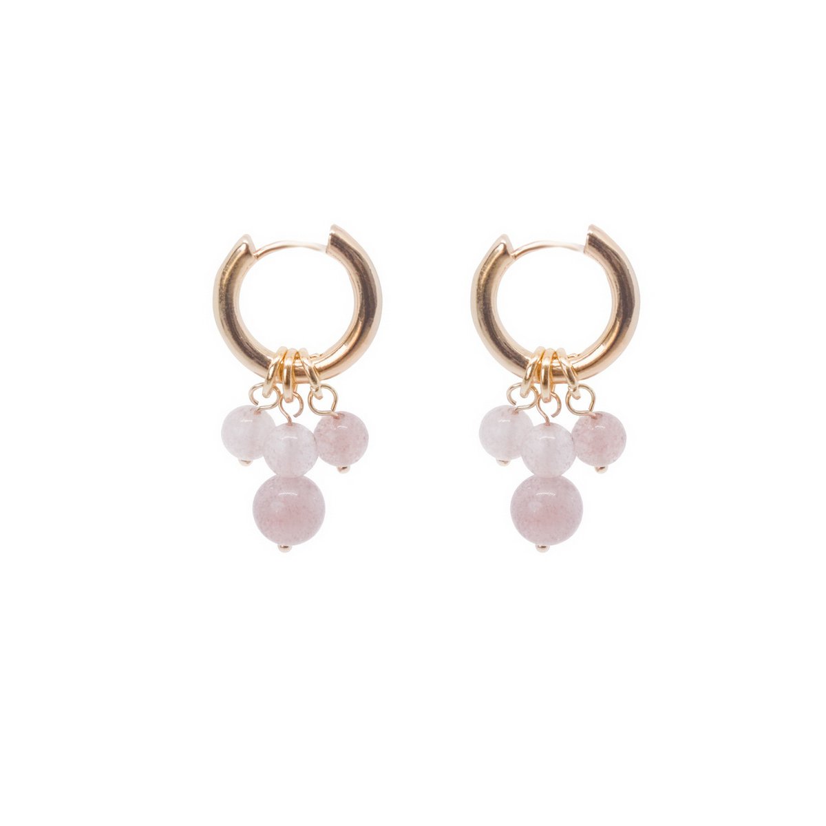 Rose quartz earrings