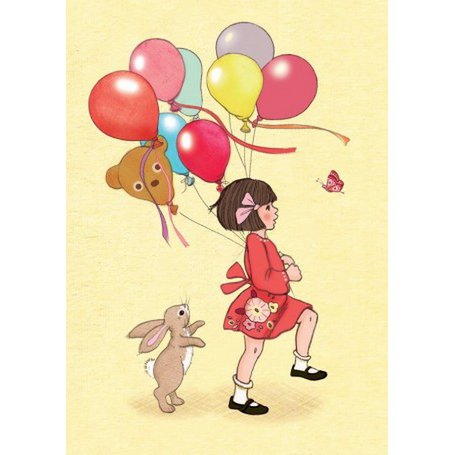 Postkarte Geburtstagsballons