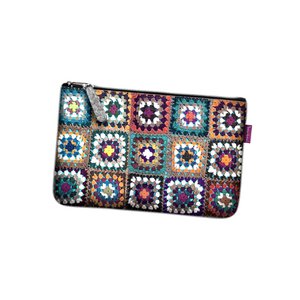 Frania Pochette in grijze vilten zaklijn Bertoni