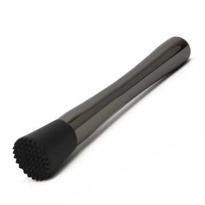 Muddler - Stainless Steel Pestle Black | Universal Cocktail Muddler & Lime Squeezer