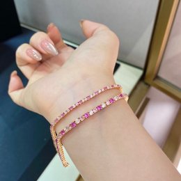 Olśniewająca różowa bransoletka tenisowa Ombré