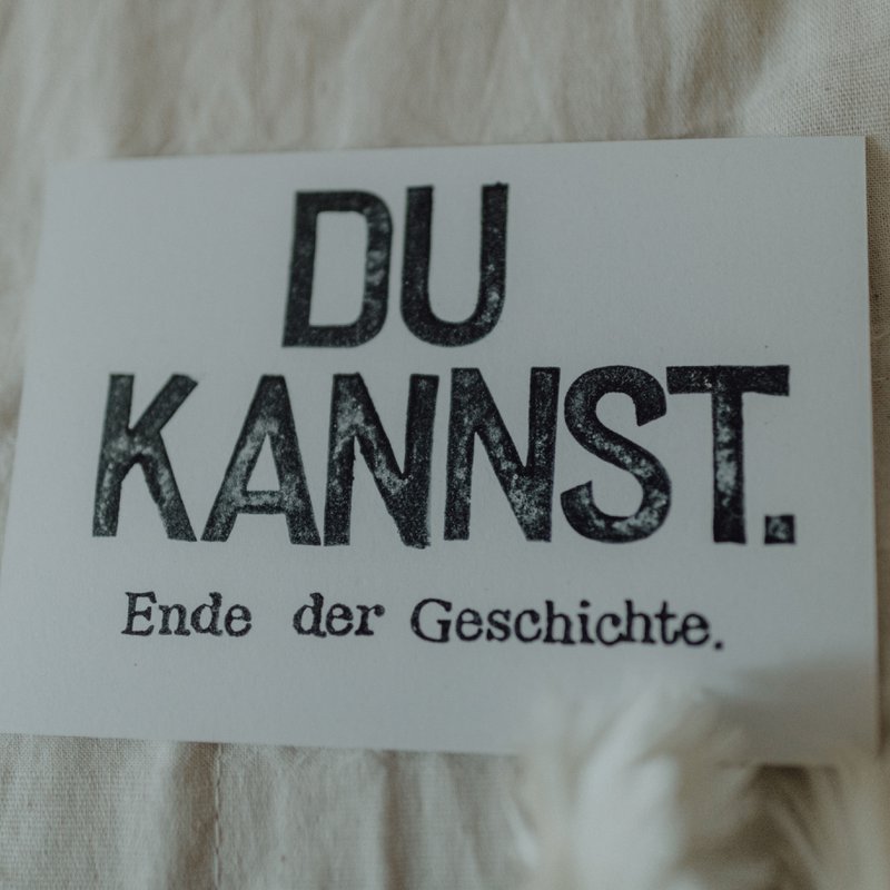 Stemplet postkort "Du kannst"