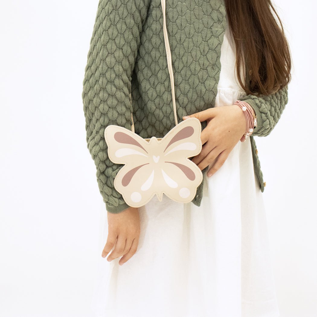 Dziecięca torba na ramię - Meilin the Butterfly Beige