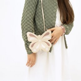 Sac bandoulière enfant - Meilin le papillon Beige