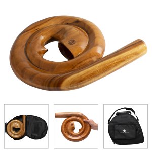 Compact spiral didgeridoo including padded nylon bag | Meditation didgeridoo | Suitable for home study