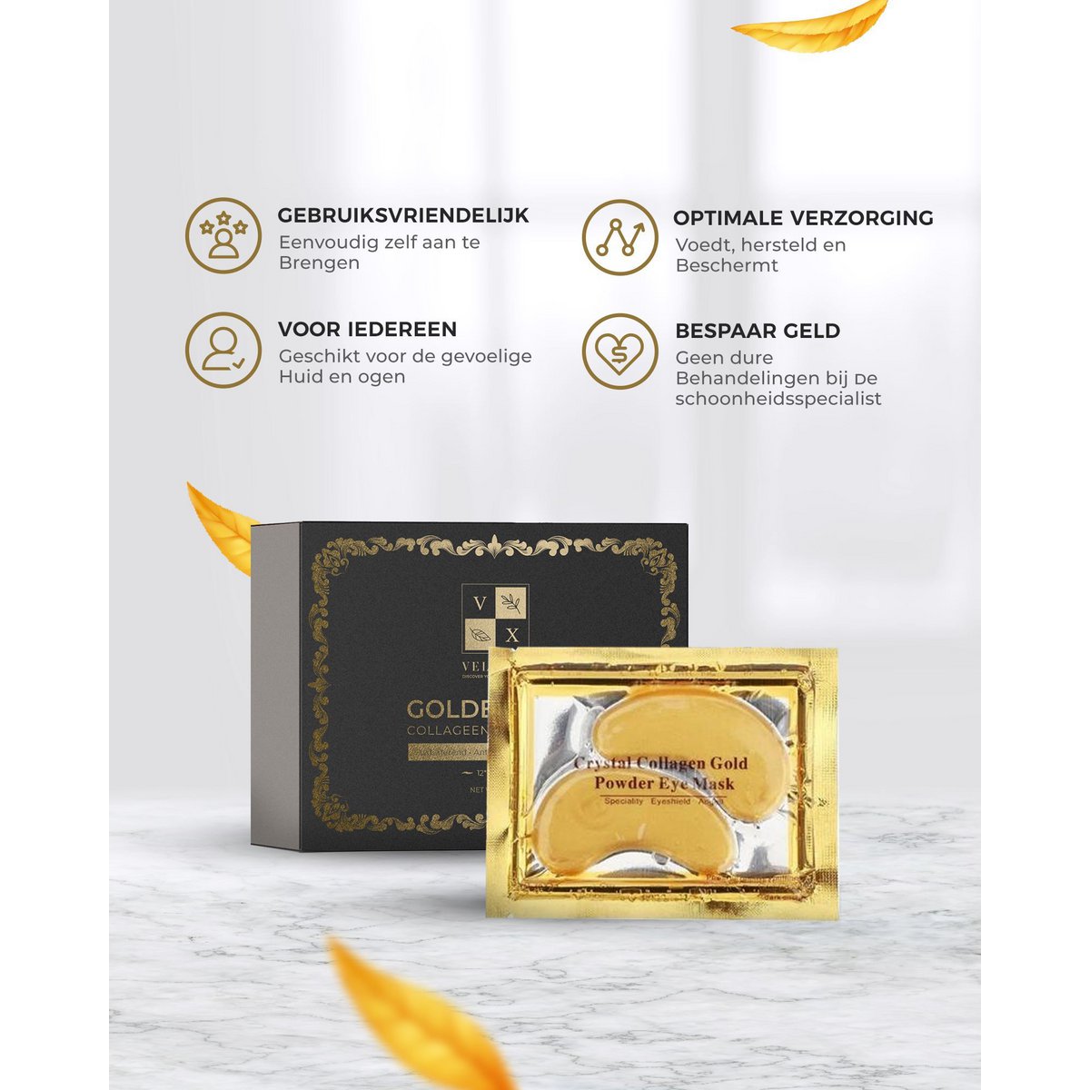 24K Goud Collageen oogmasker 12 paar