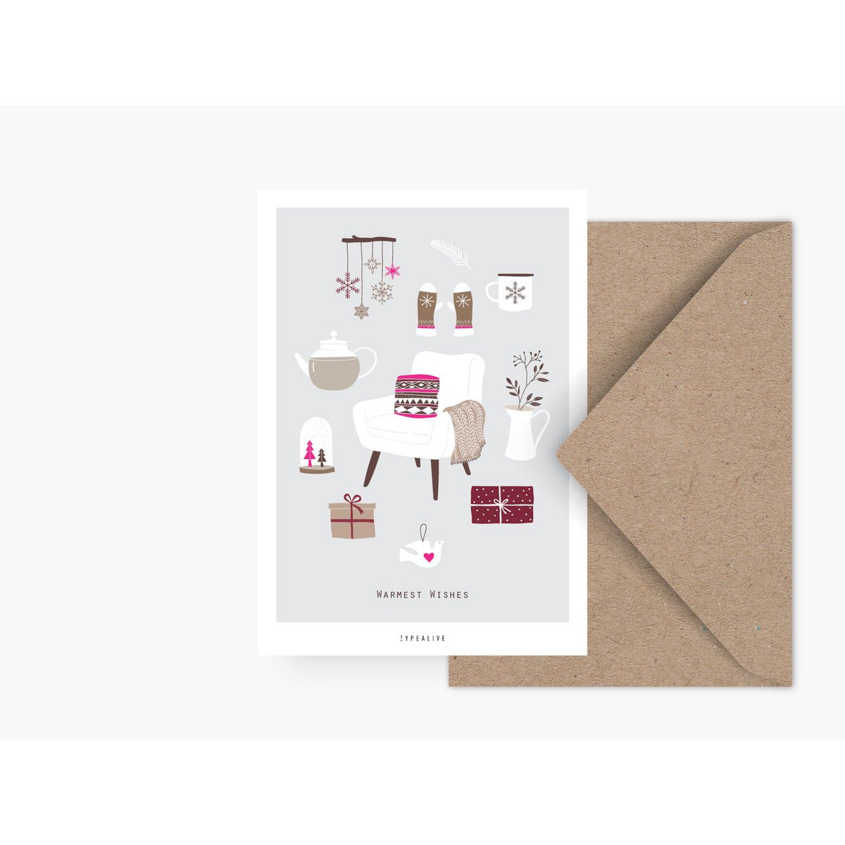 Postkarte / Warmes Whishes