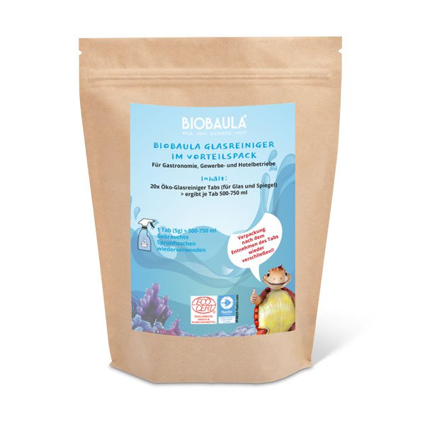 BIOBAULA grand paquet de pastilles nettoyantes pour vitres