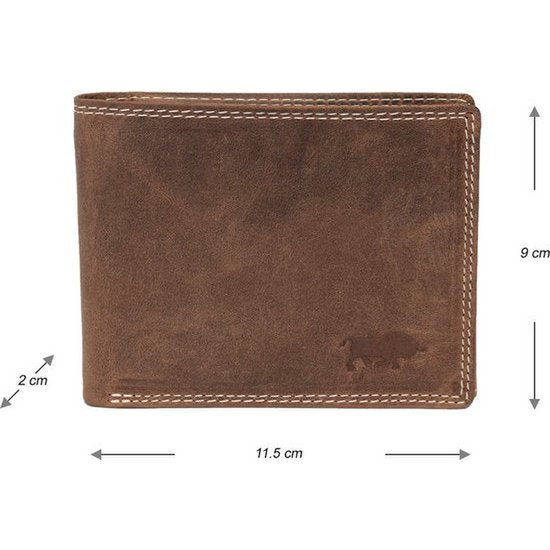 Portefeuille masculin - cuir cognac avec protection RFID et anti-skim