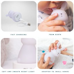 Natlys - Lapin Lou - USB opladning - blå