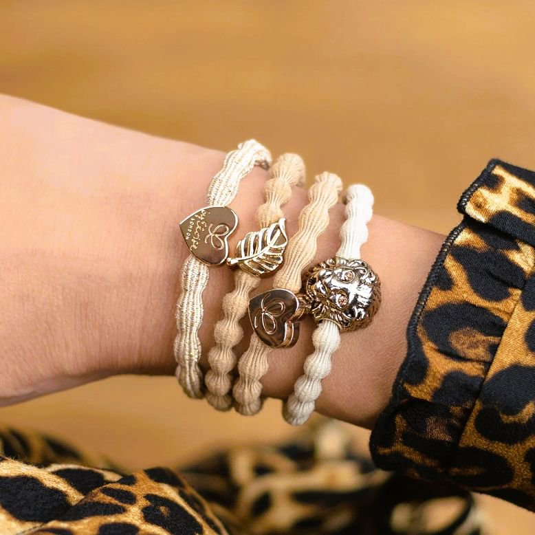 Haargummi Herz Bling weiß