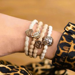 Haargummi Herz Bling weiß