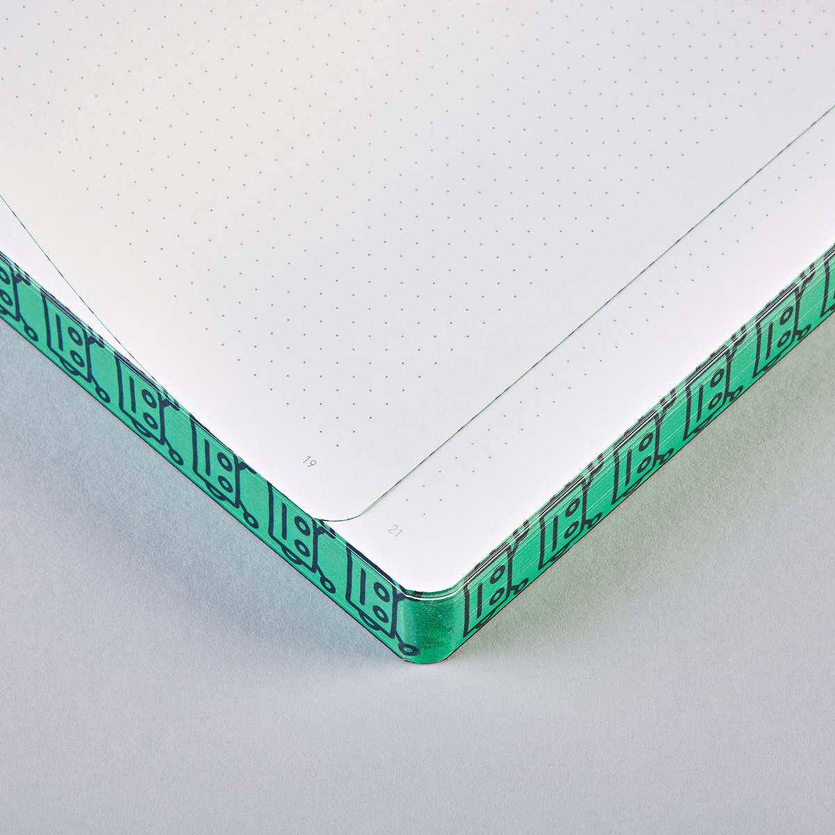Write Against The Machines - Graphic L | Notebook A5+ | Dotted Journal | 3,5mm dots | 256 numbered pages | 120g Premium-Paper | recycled  leather | sustainably produced in Germany 