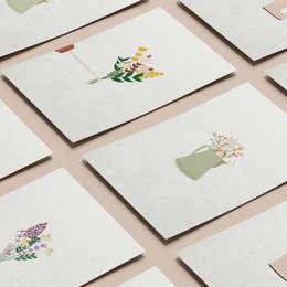 Kortsæt | BLOMSTER | 5 stk