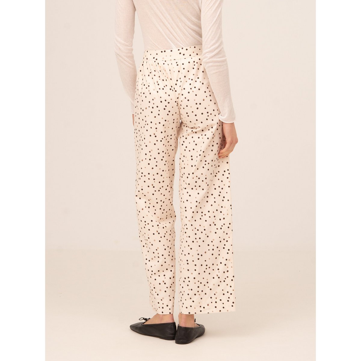 Cream Polka Dot Fuji Pants