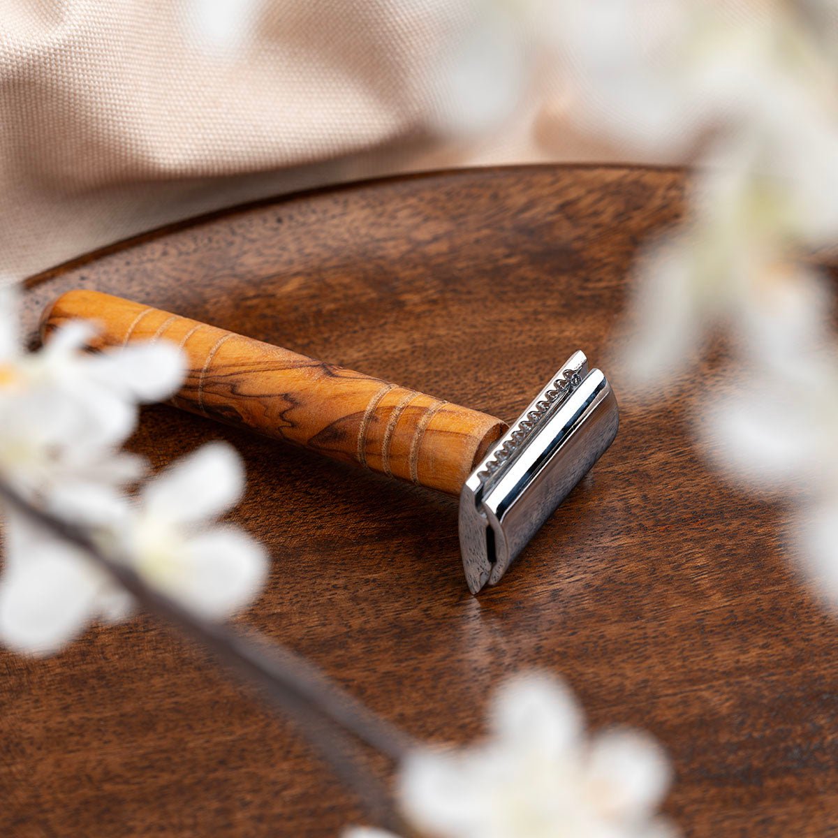 Olivewood Double Edge Safety Razor - Handmade