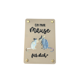 Money gift card - creative packaging for money gifts - financial injection, thank you & gift idea Thank you mice